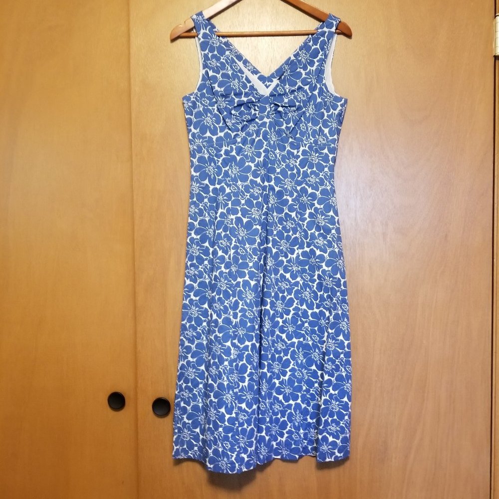 Boden Blue and White floral cotton dress, US size 6